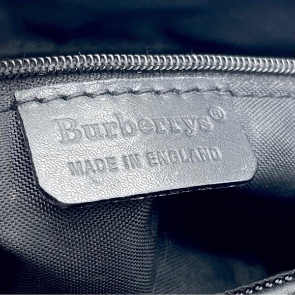 VINTAGE - BURBERRY Lorne Haymarket black Check shoulder bag - Made in England - Picture 10 of 16